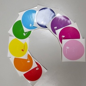 컬러별스티커(대)9종(지름6)50매 1set